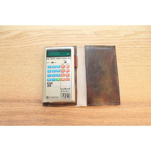 Enterprex BJ-21 Vintage Blackjack Calculator w/ Case & Manual |1970s| WORKS - Picture 5 of 17